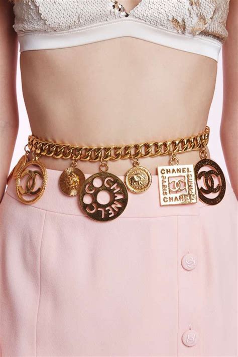 chanel belt with charms|vintage Chanel belt.